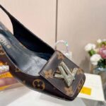 Louis Vuitton Women LV Slingback Pump Brown Monogram Flower Canvas – Bild 9
