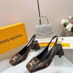 Louis Vuitton Women LV Slingback Pump Brown Monogram Flower Canvas – Bild 2