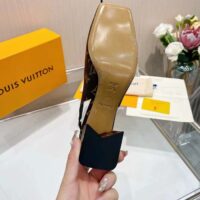 Louis Vuitton Women LV Slingback Pump Brown Monogram Flower Canvas (1)