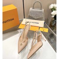 Louis Vuitton Women LV Stellar Slingback Pump Beige Glazed Patent Calf Leather (1)