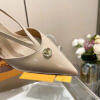 Louis Vuitton Women LV Stellar Slingback Pump Beige Glazed Patent Calf Leather (1)