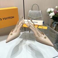 Louis Vuitton Women LV Stellar Slingback Pump Beige Glazed Patent Calf Leather (1)