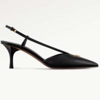 Louis Vuitton Women LV Stellar Slingback Pump Black Glazed Calf Leather 1ACLE0 (3)