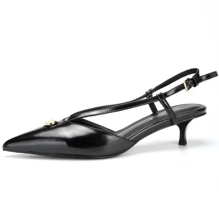 Louis Vuitton Women LV Stellar Slingback Pump Black Glazed Calf Leather Low Heel