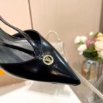 Louis Vuitton Women LV Stellar Slingback Pump Black Glazed Calf Leather Low Heel - Image 7