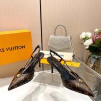 Louis Vuitton Women LV Stellar Slingback Pump Brown Monogram Canvas (7)