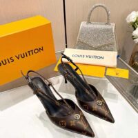 Louis Vuitton Women LV Stellar Slingback Pump Brown Monogram Canvas (7)