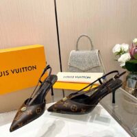 Louis Vuitton Women LV Stellar Slingback Pump Brown Monogram Canvas (7)