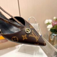 Louis Vuitton Women LV Stellar Slingback Pump Brown Monogram Canvas (7)