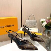 Louis Vuitton Women LV Stellar Slingback Pump Brown Monogram Canvas (7)