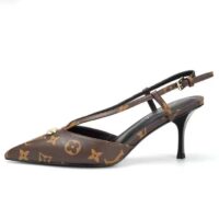 Louis Vuitton Women LV Stellar Slingback Pump Brown Monogram Canvas (7)