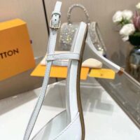 Louis Vuitton Women LV Stellar Slingback Pump White Glazed Calf Leather (6)