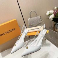 Louis Vuitton Women LV Stellar Slingback Pump White Glazed Calf Leather (6)