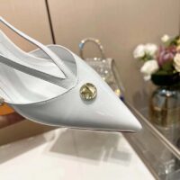 Louis Vuitton Women LV Stellar Slingback Pump White Glazed Calf Leather (6)