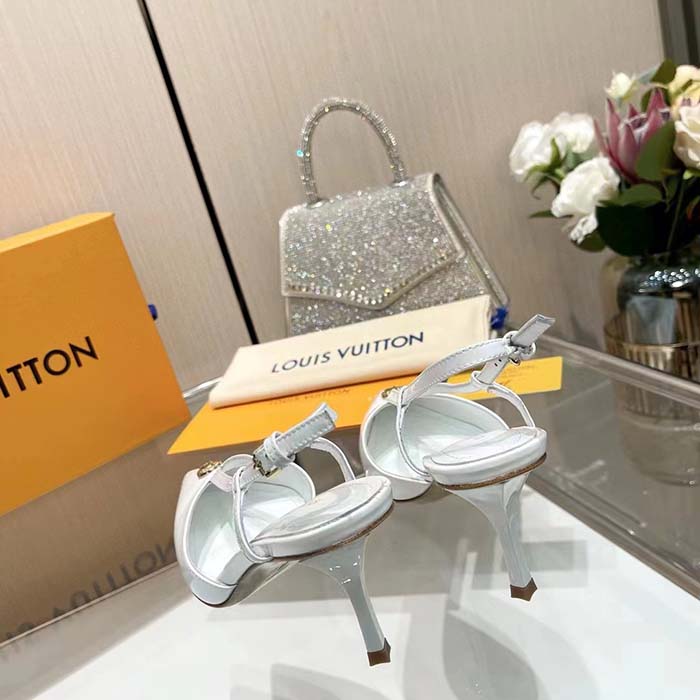 Louis Vuitton Women LV Stellar Slingback Pump White Glazed Calf Leather (5)
