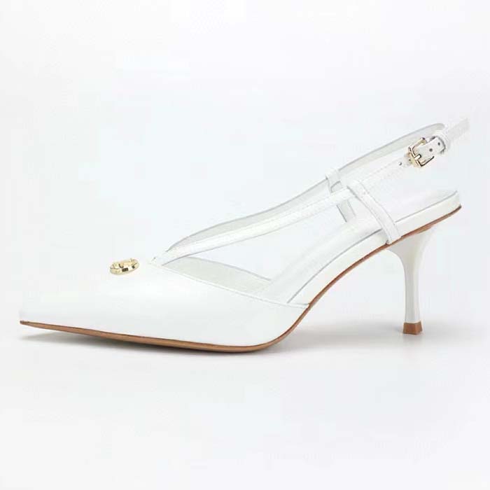 Louis Vuitton Women LV Stellar Slingback Pump White Glazed Calf Leather