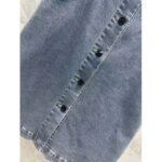 Louis Vuitton Women LV Velvet Accent Denim Dress Cotton Blue Regular Fit 1AFDDN - immagine 9