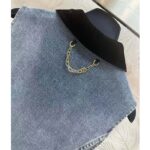 Louis Vuitton Women LV Velvet Accent Denim Dress Cotton Blue Regular Fit 1AFDDN - immagine 8