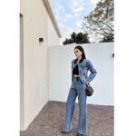 Louis Vuitton Women LV Velvet Accent Denim Jacket Cotton Blue Regular Fit 1AFEPJ - immagine 15