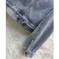 Louis Vuitton Women LV Velvet Accent Denim Jacket Cotton Blue Regular Fit 1AFEPJ (14)