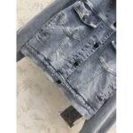 Louis Vuitton Women LV Velvet Accent Denim Jacket Cotton Blue Regular Fit 1AFEPJ - immagine 8