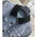 Louis Vuitton Men LV Velvet Accent Denim Jacket Cotton Blue Regular Fit 1AFEPJ – Image 5