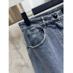 Louis Vuitton Men LV Wide-Leg Graphic Accent Jeans Cotton Blue Regular Fit 1AFFWE - Image 7