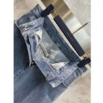 Louis Vuitton Men LV Wide-Leg Graphic Accent Jeans Cotton Blue Regular Fit 1AFFWE - Image 9