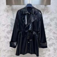 Louis Vuitton Women LV Wind Flap Trench Coat Black Regular Fit 1ABC6N (14)