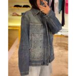 Louis Vuitton Women LV Workwear Denim Jacket Regular Fit Monogram Indigo Cotton 1ABJ7A - Image 12