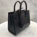 Saint Laurent YSL Women Sac De Jour Small in Matte Embossed Crocodile Leather