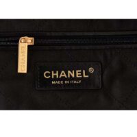 Chanel Women CC 22 Handbag Shiny Calfskin Gold-Tone Metal Black (10)