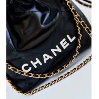 Chanel Women CC 22 Mini Handbag Calfskin Gold-Tone Lacquered Metal Black (6)