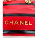 Chanel Women CC 22 Mini Handbag Shiny Calfskin Red Black – Bild 8