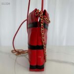Chanel Women CC 22 Mini Handbag Shiny Calfskin Red Black – Bild 6