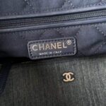 Chanel Women CC 22 Small Handbag Washed Denim Silver-Tone Metal Blue – Bild 9