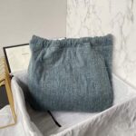 Chanel Women CC 22 Small Handbag Washed Denim Silver-Tone Metal Blue – Bild 3