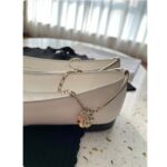 Chanel Women CC Ballerinas Lambskin Leather Flats Beige Black – Bild 9