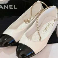 Chanel Women CC Ballerinas Lambskin Leather Flats Beige Black (13)