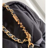 Chanel Women CC Large Bowling Bag Satin Gold-Tone Metal Black (8)
