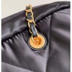 Chanel Women CC Large Bowling Bag Satin Gold-Tone Metal Black - immagine 9