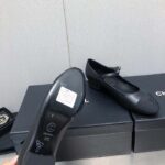 Chanel Women CC Mary Janes Calfskin Patent Calfskin Black 2 CM Heel - Image 9