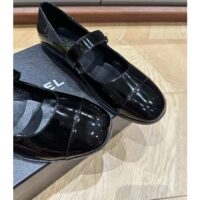 Chanel Women CC Mary Janes Patent Calfskin Black 2 CM Heel (9)