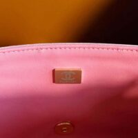 Chanel Women CC Mini Flap Bag Embroidered Satin Sequins Pink (2)