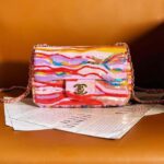 Chanel Women CC Mini Flap Bag Embroidered Satin Sequins Pink - Bild 4