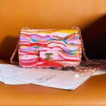 Chanel Women CC Mini Flap Bag Embroidered Satin Sequins Pink - Bild 2