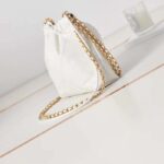 Chanel Women CC 22 Mini Handbag Metallic Shaded Calfskin White Leather - Image 7