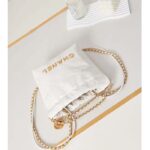 Chanel Women CC 22 Mini Handbag Metallic Shaded Calfskin White Leather - Image 6