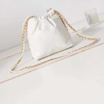 Chanel Women CC 22 Mini Handbag Metallic Shaded Calfskin White Leather - Image 4