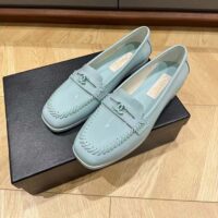 Chanel Women CC Moccasins Patent Calfskin Light Blue 1 CM Heel (3)